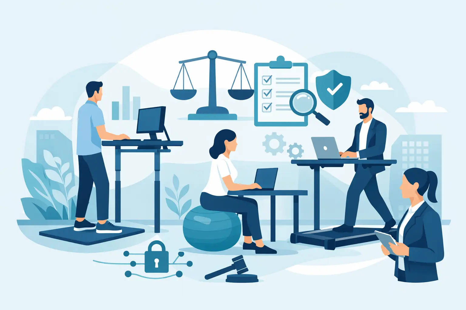 Leitfaden für aktive Arbeitsplätze & Compliance