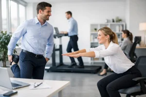 Welche Vorgehensweise bei Bewegung im Büro empfohlen?